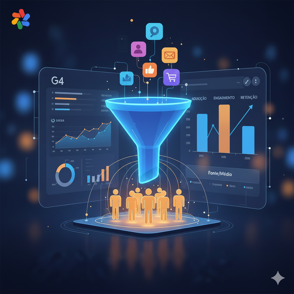 Métrica Aquisição de Usuários no Google Analytics.