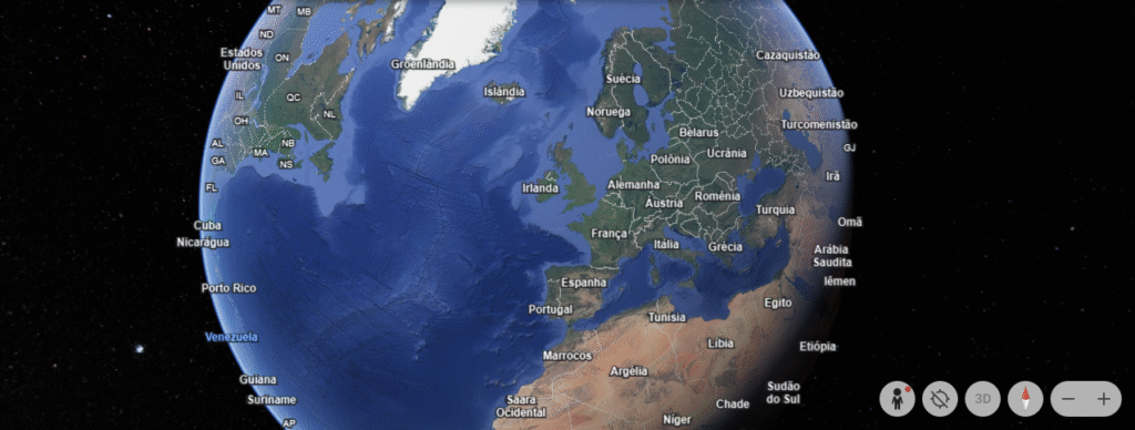 Mapa Mundi - Visão da Europa