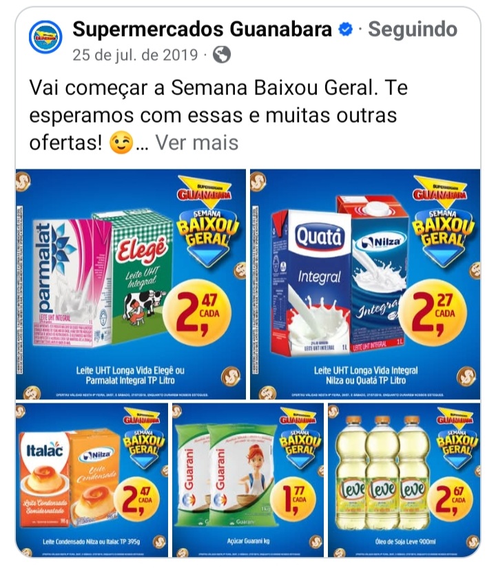 Ofertas Supermercado Guanabara em 2019