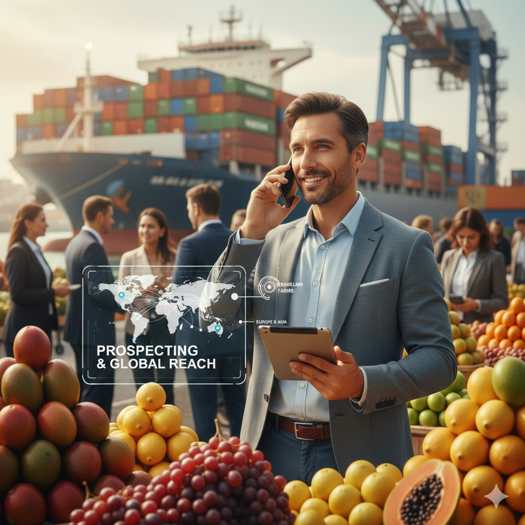 Mercador Global de Frutas: Prospecção Comercial (Hunting)