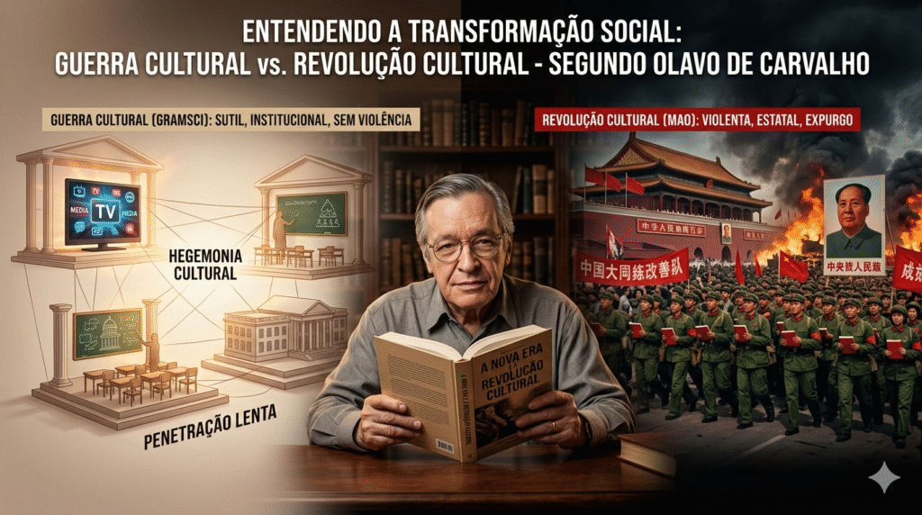 Guerra Cultura de Gramsci segundo Olavo de Carvalho.