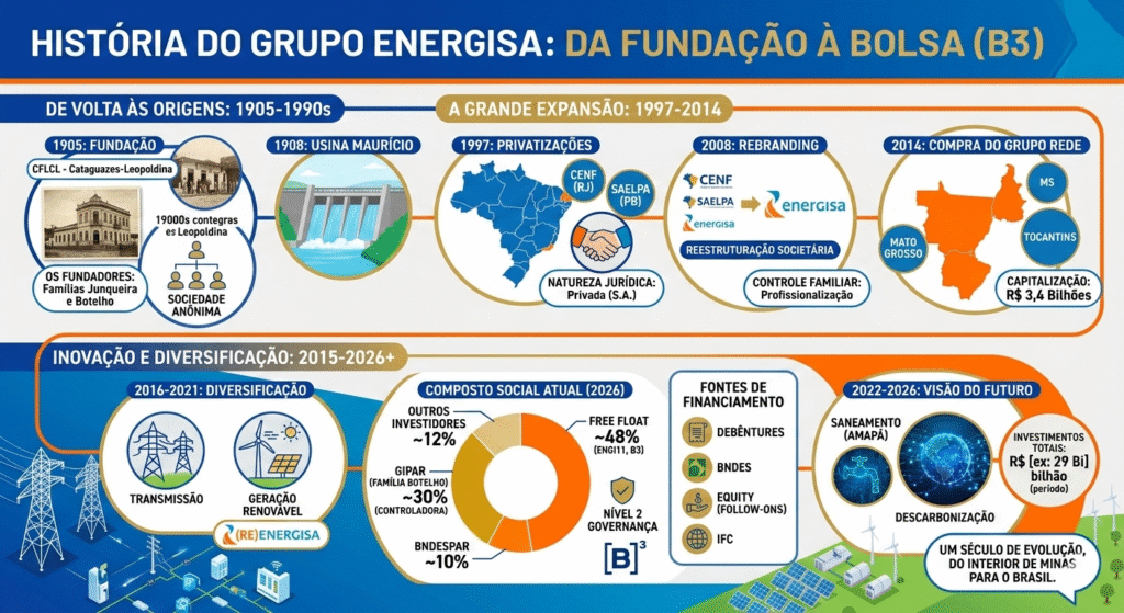História do Grupo Energisa: Da Fundação à Bolsa (B3)
