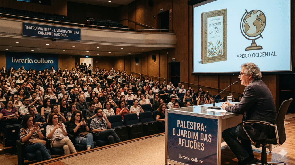 Palestra do Livro O Jardim das Aflições