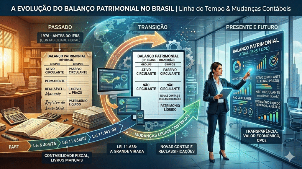 A Evolução do Balanço Patrimonial no Brasil.