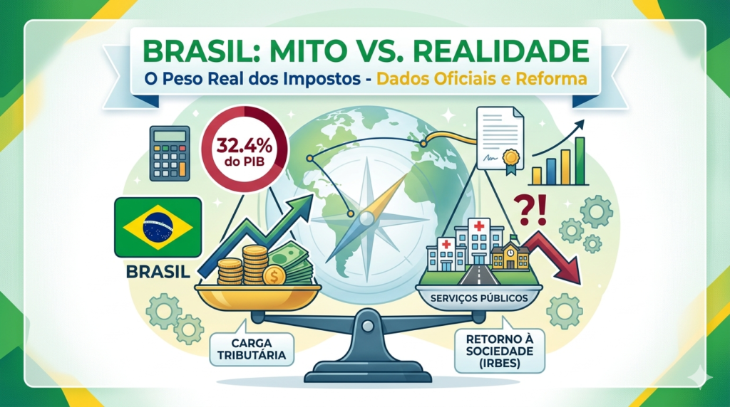Brasil tem a maior carga tributária do mundo? Mito vs. Realidade