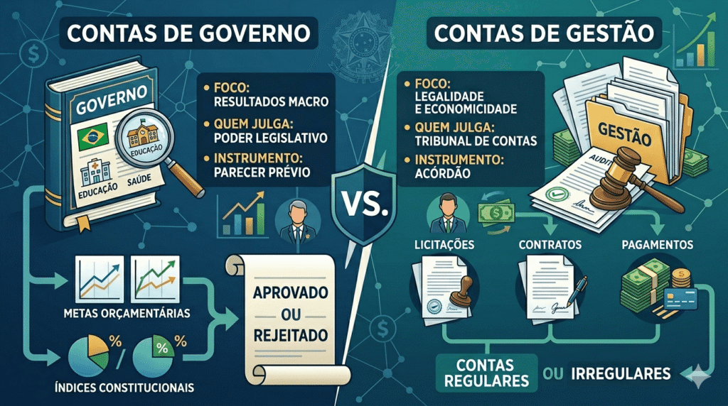 Contas de Governo vs. Contas de Gestão