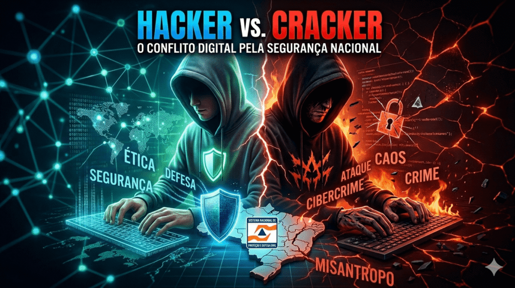 Hacker vs. Cracker: O Conflito Digital pela Segurança Nacional.
