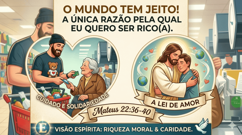 O mundo tem jeito! A única razão pela qual quero ser rico(a)